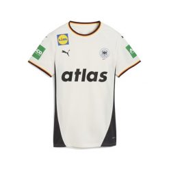 Damska koszulka domowa niemieckiej reprezentacji w piłce ręcznej PUMA. Białe koszulki sportowe Puma, bez wzorów, bez ramiączek, do piłki ręcznej. Za 329.00 zł.