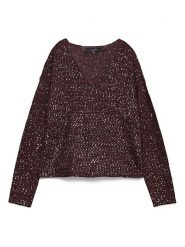 Vero Moda Sweter w kolorze ciemnofioletowym rozmiar: XS. Różowe swetry Vero Moda, s, bez wzorów, z materiału, bez ramiączek. Za 56.53 zł.