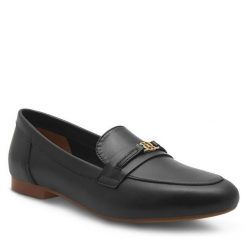 Lordsy Gino Rossi. Czarne lordsy Gino Rossi, bez wzorów, bez obcasa, bez zapięcia. Za 279.99 zł.