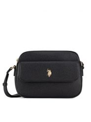 U.S. Polo Assn. Torebka BIUXT6313WVP Czarny. Czarne listonoszki U.S. Polo Assn., bez wzorów, z tworzywa sztucznego, bez dodatków. Za 229.99 zł.