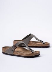 Birkenstock Gizeh BFBC Stone Japonki unisex. Szare klapki Birkenstock, bez wzorów, z materiału, bez obcasa. Za 299.99 zł.