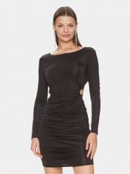 Guess Sukienka koktajlowa Alexia W4GK75 KBAC2 Czarny Slim Fit. Czarne sukienki Guess, xl, z aplikacjami, z syntetyku, wizytowe, bez kołnierzyka, bez ramiączek. Za 279.99 zł.
