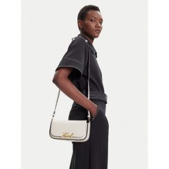 Torebka KARL LAGERFELD. Białe listonoszki KARL LAGERFELD, bez wzorów, bez dodatków. Za 721.99 zł.