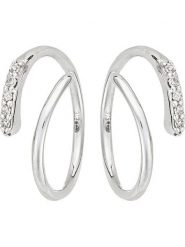 DIAMANTA Złote kolczyki "Joli tourbillon diamant" z diamentami rozmiar: onesize. Szare kolczyki DIAMANTA, z diamentem, złote, z zapięciem typu bigiel. Za 904.99 zł.