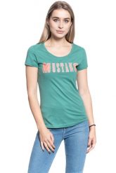T-SHIRT DAMSKI MUSTANG ALEXIA C PRINT DEEP SEA 1009641 6318. Niebieskie t-shirty Mustang, s, bez wzorów, bez kołnierzyka, bez ramiączek. W wyprzedaży za 39.99 zł.