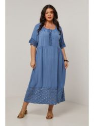 Curvy Lady Sukienka w kolorze niebieskim rozmiar: 40/42. Niebieskie sukienki Curvy Lady, na co dzień, bez wzorów, z koronki, klasyczne, bez kołnierzyka, bez ramiączek, maxi, proste. Za 144.92 zł.
