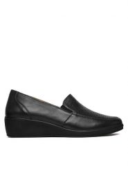 Caprice Półbuty 9-24352-46 Granatowy. Niebieskie czółenka Caprice, bez wzorów, ze skóry, bez obcasa, na koturnie, bez zapięcia. Za 231.99 zł.