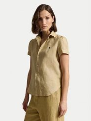 Polo Ralph Lauren Koszula 211973366507 Beżowy Regular Fit. Brązowe koszule Polo Ralph Lauren, l, bez wzorów, ze lnu, bez kołnierzyka, bez ramiączek. Za 729.99 zł.