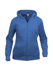 Clique Basic Hoody Full Zip Women - bluza z kapturem na zamek, royal blue. Niebieskie bluzy CLIQUE, xl, bez wzorów, z bawełny, z kapturem. Za 187.03 zł.