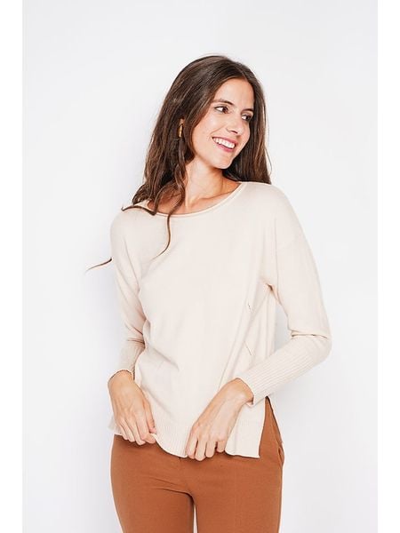 William de Faye Sweter w kolorze kremowym rozmiar: 38. Brązowe swetry William de Faye, bez wzorów, bez ramiączek. Za 104.99 zł.