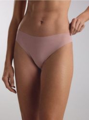 Bezszwowe majtki typu figi 2 pack - brązowy. Brązowe figi Reserved, l, bez wzorów. Za 49.99 zł.