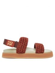 HOFF Sandały Galdana 12447003 Bordowy. Czerwone sandały Hoff, bez wzorów, z materiału, bez obcasa, na płaskiej podeszwie, bez zapięcia. Za 319.99 zł.