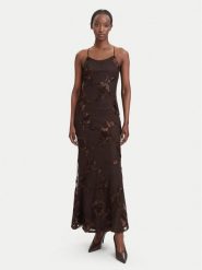 Vero Moda Sukienka koktajlowa VmQuinn 10348532 Brązowy Regular Fit. Brązowe sukienki Vero Moda, m, bez wzorów, z syntetyku, wizytowe, bez kołnierzyka, bez ramiączek. Za 319.99 zł.
