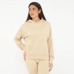 Unisex bluza z kapturem F BOXY beżowa. Brązowe bluzy LEGEA, m, bez wzorów, z bawełny, z kapturem. Za 96.00 zł.