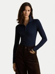 LAUREN RALPH LAUREN Polo 200B27414001 Granatowy Slim Fit. Niebieskie koszulki polo Lauren Ralph Lauren, s, bez wzorów, z bawełny, bez kołnierzyka, bez ramiączek. Za 549.99 zł.