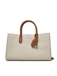 MICHAEL Michael Kors Torebka Scarlett Medium Signature Logo Satchel 30F4GETS2B Beżowy. Brązowe torebki klasyczne MICHAEL Michael Kors, bez wzorów, ze skóry, bez dodatków. Za 1,519.00 zł.