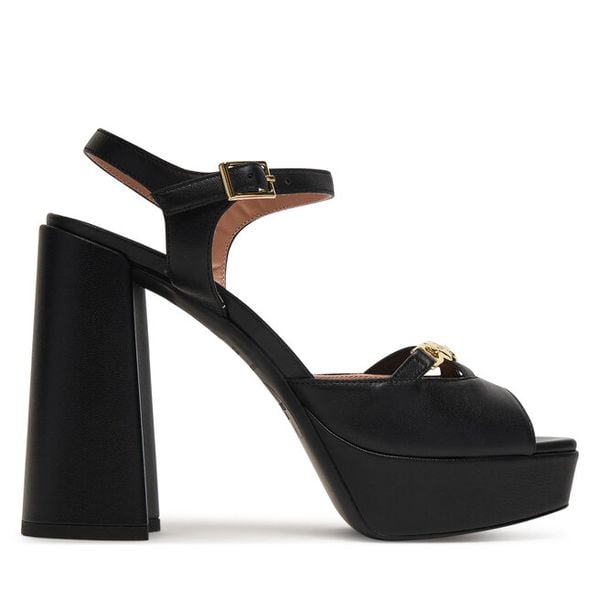 Sandały LOVE MOSCHINO. Czarne sandały Love Moschino, bez wzorów, bez obcasa, na słupku, bez zapięcia. Za 1,669.00 zł.