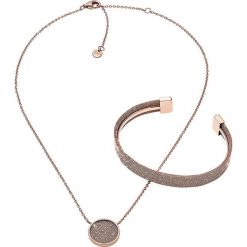 Skagen - Naszyjnik + bransoletka. Żółte naszyjniki Skagen, metalowe. W wyprzedaży za 359.90 zł.