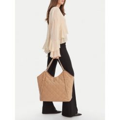Torebka Badura. Brązowe shopper Badura, bez wzorów, bez dodatków. Za 299.99 zł.