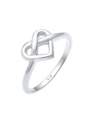 Elli Damski Wiesn Pretzel Węzeł-sSerce srebro 925 Sterling Silver Pierścionki 1 ct. Szare pierścionki Elli, pozłacane. Za 108.99 zł.