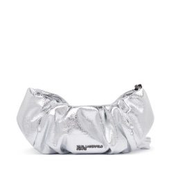 Torebka Karl Lagerfeld Jeans. Szare torebki klasyczne Karl Lagerfeld Jeans, bez wzorów, z jeansu, bez dodatków. Za 549.99 zł.