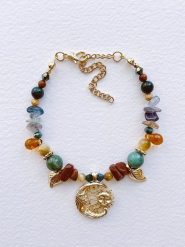 Heliophilia Bransoletka z kryształami Swarovski i kamieniami szlachetnymi rozmiar: onesize. Żółte bransoletki Heliophilia, z kryształem, metalowe. Za 193.24 zł.