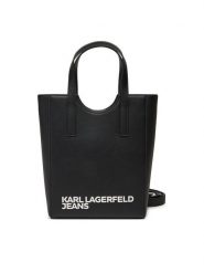 Karl Lagerfeld Jeans Torebka A2W30146 Czarny. Czarne torebki klasyczne Karl Lagerfeld Jeans, bez wzorów, z jeansu, bez dodatków. Za 389.99 zł.
