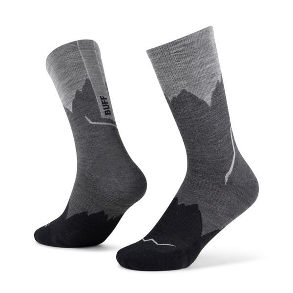 Skarpetki Buff Merino Lightweight Crew Sock LWC3. Czarne skarpety Buff, bez wzorów, z elastanu. Za 125.80 zł.