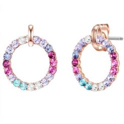 Lulu & Jane Okrag Mosiadz Zdobienie kryształkami Swarovski® Kolczyki 1 ct Damski. Białe kolczyki Lulu & Jane, pozłacane, na sztyftcie. Za 419.99 zł.