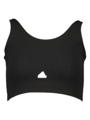 Adidas Top w kolorze czarnym rozmiar: L. Czarne topy Adidas, l, z aplikacjami, prążkowane, bez kołnierzyka, bez ramiączek. Za 99.45 zł.