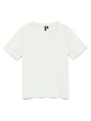 Vero Moda Koszulka w kolorze białym rozmiar: XS. Białe bluzki Vero Moda, xs, bez wzorów, z bawełny, bez kołnierzyka, bez ramiączek. Za 39.99 zł.