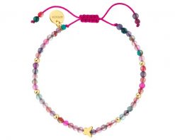 Bransoletka z mosiądzu pozłacana z agatami - motyl. Bransoletki Artelioni, pozłacane. Za 119.00 zł.