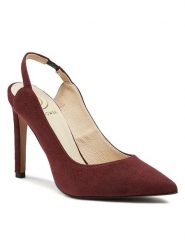 Baldowski Sandały D04380/1451 Bordowy. Czerwone sandały Baldowski, bez wzorów, ze skóry, bez obcasa, na szpilce, bez zapięcia. Za 469.99 zł.