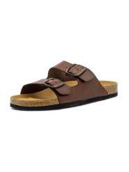 Natural world Klapki w kolorze brązowym rozmiar: 46. Brązowe klapki Natural World, bez wzorów, z otwartym noskiem, bez obcasa. Za 130.99 zł.