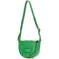 Listonoszka Vera Pelle zielona X41. Zielone torebki klasyczne bez wzorów, z materiału, małe, bez dodatków. Za 159.99 zł.