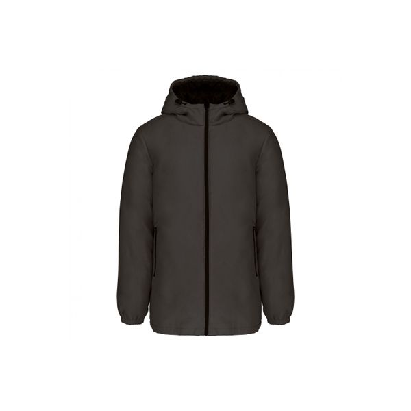 Recykowana parka z kapturem Kariban. Szare parki KARIBAN, na zimę, xs, z materiału, eleganckie, z kapturem. Za 229.00 zł.
