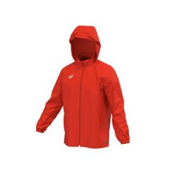 Kurtka wiatrówka piłkarska Kipsta Essential Club 50. Czerwone kurtki sportowe KIPSTA, xl, bez wzorów, z materiału, bez kaptura, do piłki nożnej. Za 69.99 zł.