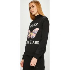 Miss Sixty - Bluza. Czarne bluzy Miss Sixty, l, z aplikacjami, z bawełny, bez kaptura. W wyprzedaży za 449.90 zł.