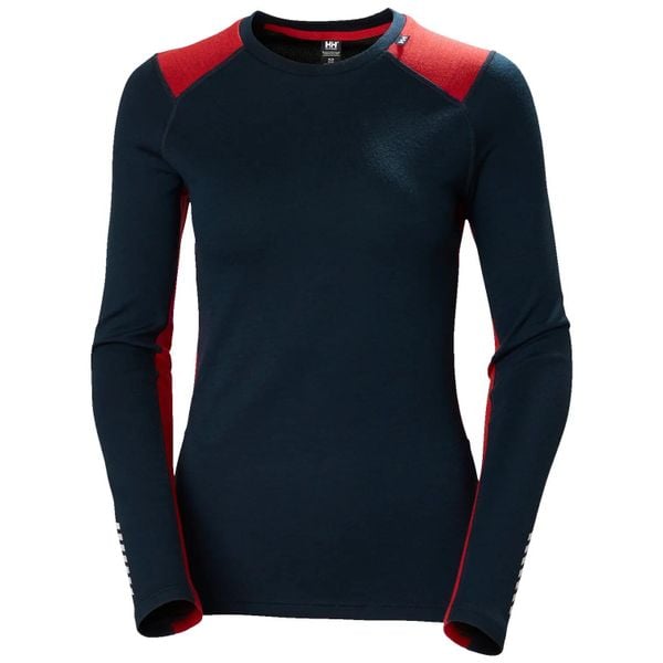 Bluza damska Helly Hansen lifa merino midweight crew. Niebieskie bluzy Helly Hansen, xs, bez wzorów, z tkaniny, bez kaptura. Za 383.50 zł.