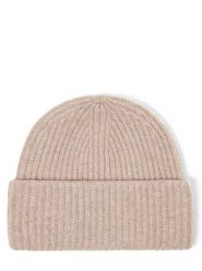 Marie Lund czapka z kaszmiru Kobiety Kaszmir beżowy, ONE SIZE. Brązowe czapki Marie Lund, bez wzorów, z kaszmiru. Za 349.95 zł.