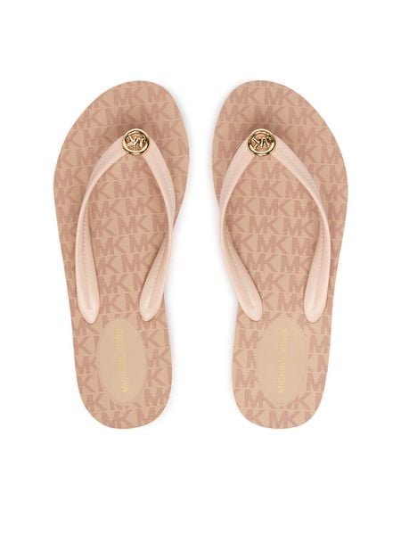 MICHAEL Michael Kors Japonki Posie Flip Flop 40S6PSFA2Q Różowy. Czerwone klapki MICHAEL Michael Kors, bez wzorów, z syntetyku, bez obcasa. Za 189.99 zł.