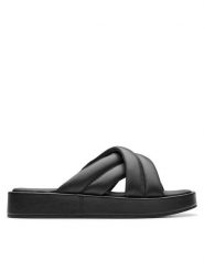 Clarks Klapki Alda Glide 26179276 Czarny. Czarne klapki Clarks, bez wzorów, ze skóry, bez obcasa. Za 219.99 zł.