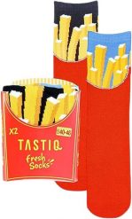 Skarpety Tastic Skarpetki unisex 2-pak Pommes Giftbox Red. Niebieskie skarpety Erima, bez wzorów, z bawełny. Za 112.99 zł.