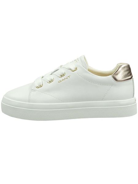 GANT Footwear Skórzane sneakersy "Avona" w kolorze białym rozmiar: 42. Białe trampki GANT Footwear, bez wzorów, bez zapięcia. Za 231.68 zł.