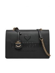 LOVE MOSCHINO Torebka JC4113PP1ML1000A Czarny. Czarne torebki klasyczne Love Moschino, bez wzorów, ze skóry, bez dodatków. Za 609.99 zł.