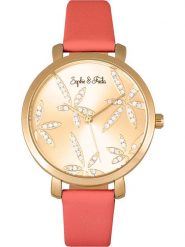 Sophie & Freda Zegarek kwarcowy "Key West" w kolorze złoto-koralowym rozmiar: onesize. Różowe, analogowe zegarki Sophie & Freda, złote. Za 152.99 zł.