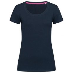 Damska Koszulka Z Okrągłym Dekoltem Claire. Niebieskie bluzki STEDMAN, xl, bez wzorów, sportowe, bez kołnierzyka, bez ramiączek. Za 58.99 zł.