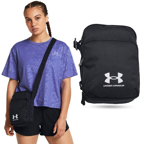Saszetka Under Armour Loudon Lite torebka do noszenia na skos. Czarne torby na ramię Under Armour, bez wzorów, casualowe, bez dodatków. Za 62.99 zł.
