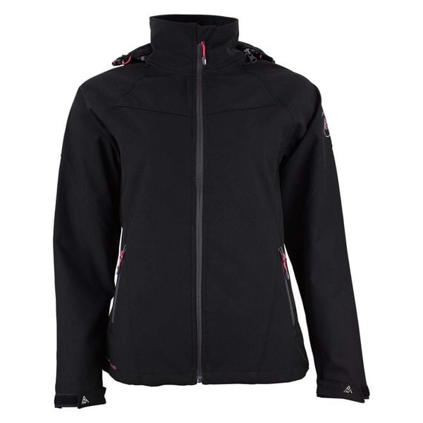 Kurtka damska Peak Mountain Softshell Acelsiorunn. Czarne kurtki sportowe Peak Mountain, bez wzorów, z softshellu. W wyprzedaży za 312.50 zł.