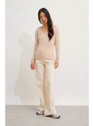 AUTHENTIC CASHMERE Kaszmirowy sweter w kolorze beżowym rozmiar: S. Brązowe swetry AUTHENTIC CASHMERE, s, bez wzorów, z kaszmiru, bez ramiączek. Za 347.99 zł.